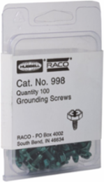 4-Way Combo Head Green Dye Finish, 3/8 Inch Ground Screw for 10-32 Tapped Hole