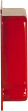Life Safety Square Adapter Ring, 4-11/16 Inch x 4 Inch, 1-1/4 Inch Raised, Red