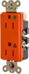 Duplex Hospital Grade Isolated Ground Receptacle, 15A 125V, 2-Pole, Orange