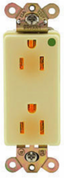 Hospital Grade Duplex Receptacle, 15A 125V, Lighted Face, 2-Pole 3-Wire Grounding