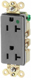 Duplex Receptacle Hospital Grade, 20A 125V, 2-Pole 3-Wire Grounding, Gray