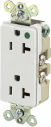 Hospital Grade Duplex Receptacle, 20A 125V, Lighted Face, 2-Pole 3-Wire Grounding