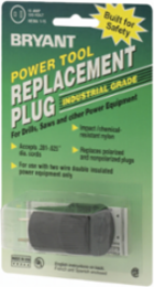 Light Duty Male Plug, 15A 125V, 2-Pole 2-Wire, Polarized, Black