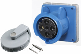 Heavy Duty Pin and Sleeve, 3-Pole, 60 A, 3 Phase 250 VAC, 5.500 Inch Width