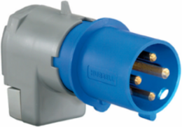 Heavy Duty IEC Male Plug, 100A 4-Pole, 3-Phase Wye 120/208V AC, Blue