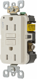 15A ARC FAULT TR Receptacle Light Almond, 3.298 Inch Width
