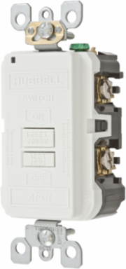 20A Arc Fault Blank Face Receptacle White, 3.298 Inch Width