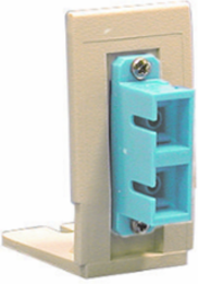 Fiber Optic Housing Bracket with SC Duplex Zircon Sleeves, Aqua, 3.500 Inch