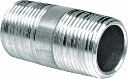 1/2 Inch Aluminum Rigid Conduit Nipple, Quad Listed, Natural Finish