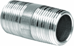 1/2 Inch Zinc Plated Steel Rigid Conduit Nipple, NPT Tapered Threads