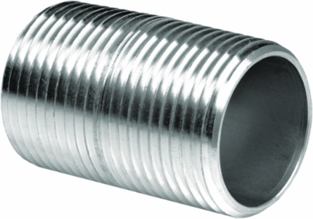 1 Inch Aluminum Rigid Conduit Nipple, Quad Listed, Tapered Threads