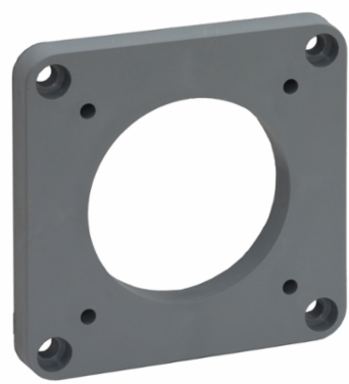 Industrial Grade IEC Pin and Sleeve Angle Adapter for 60A Devices, Gray Cast Aluminum