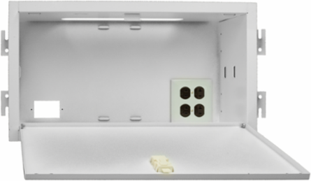 Ceiling Zone Box 24 Inch x 12 Inch x 8 Inch, 2-20A Receptacles, White