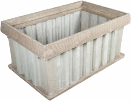 Box, FRP, Tier 22, 48"x48"x48", Corrugated Wall, Open Bottom