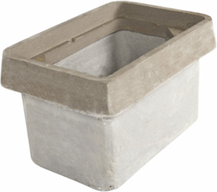Box, FRP, Tier 8, 6"x8"x6", Straight Wall, Open Bottom, Gasket