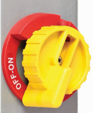 Yellow/Red Replacement Handle for Compact Non-Fused Disconnect Switches