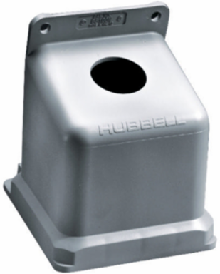 Industrial Grade Angled Back Box for 100A 1-1/2 Inch Hub, Gray