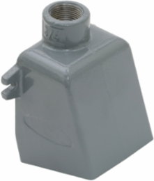 Heavy Duty IEC Pin & Sleeve Back Box, Angled for 20A & 30A 3/4 Inch NPT Hub, Aluminum