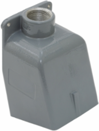IEC Pin and Sleeve Back Box, 1-1/2 Inch NPT Hub, Gray Cast Aluminum