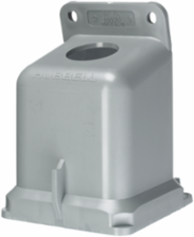 IEC Pin and Sleeve Angled Back Box for 60A 1-1/4 Inch NPT Hub, Gray Thermoplastic