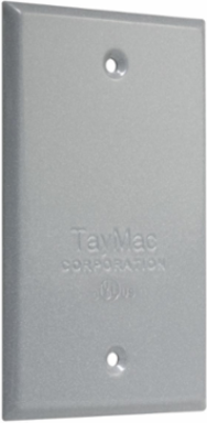 1-Gang Weatherproof Cover, Vertical, Blank, Gray