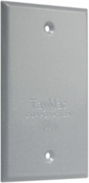1-Gang Weatherproof Cover, Vertical, Blank, Gray