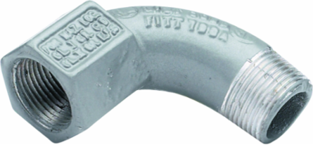90 1 Inch Aluminum Elbow, Male/Female, Powder Epoxy Finish