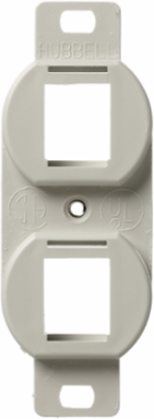 Duplex Outlet Frame 2-Port, Light Almond, NEMA 1-Gang, High-Impact Thermoplastic