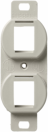 Duplex Outlet Frame 2-Port, Light Almond, NEMA 1-Gang, High-Impact Thermoplastic