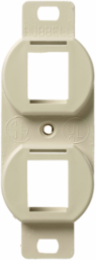 Duplex 106 Outlet Frame 2-Port, Electric Ivory, High-Impact Thermoplastic