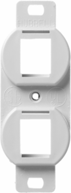 Duplex 106 Outlet Frame, 2-Port, White, NEMA 1-Gang, High-Impact Thermoplastic