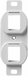 Duplex 106 Outlet Frame, 2-Port, White, NEMA 1-Gang, High-Impact Thermoplastic