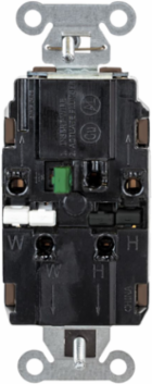 Duplex Receptacle, 15A 125V, 2-Pole 3-Wire, Screwless Terminal, Brown