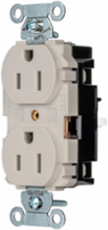 EdgeConnect Duplex Receptacle, 2-Pole 3-Wire, 15A 125V, Screwless Terminal, Light Almond