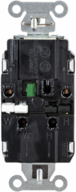 EdgeConnectTM Duplex Receptacle, 15A 125V, Screwless Terminal, White
