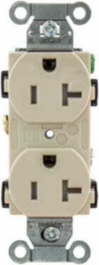 Tamper-Resistant Duplex Receptacle 20A 125V Light Almond
