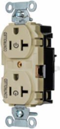 2/2 Controlled EdgeConnect™ 20A Flat Face Ivory Duplex Receptacle