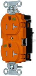EdgeConnect™ Decorator Receptacle, 15A 125V, Weather Resistant, Orange