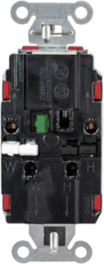 EdgeConnectTM Duplex Receptacle, 20A 125V, 5-20R, Screwless Terminal, Red