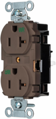 EdgeConnect™ Decorator Receptacle, 2-Pole 3-Wire, 15A 125V, Weather Resistant