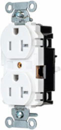 EdgeConnectTM Duplex Receptacle, 20A 125V, Tamper-Resistant, Screwless Terminal