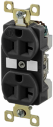Duplex Receptacle, 20A 125V, 2-Pole 3-Wire, NEMA 5-20R, Black