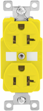 Duplex Receptacle 15A 125V Corrosion Resistant 2-Pole 3-Wire Yellow