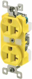 Duplex Receptacle 15A 125V Corrosion Resistant 2-Pole 3-Wire Yellow