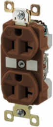 Duplex Receptacle, Commercial Grade, 20A 125V, Weather Resistant, Isolated Ground