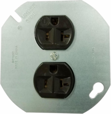 Specialty Duplex Receptacle, 20A 125V, 2-Pole 3-Wire, Brown, 5-20R
