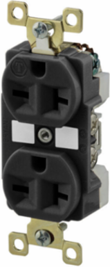 Duplex Receptacle, 20A 250V, 2-Pole 3-Wire, NEMA 6-20R, Commercial Grade