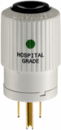 Heavy Duty Hospital Grade Male Plug, 15A 125V, 2-Pole 3-Wire Grounding