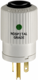 Heavy Duty Hospital Grade Male Plug, 20A 125V, 2-Pole 3-Wire Grounding