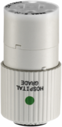 Heavy Duty Hospital Grade Female Connector Body, 20A 125V, 2-Pole 3-Wire Grounding